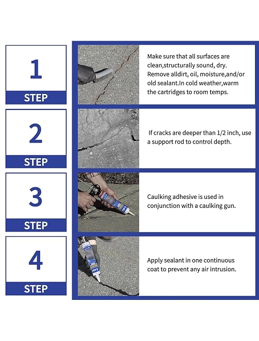 E-SDS Cement Crack Filler Self Leveling, Concrete Driveway Repair Sealant | - Image 7