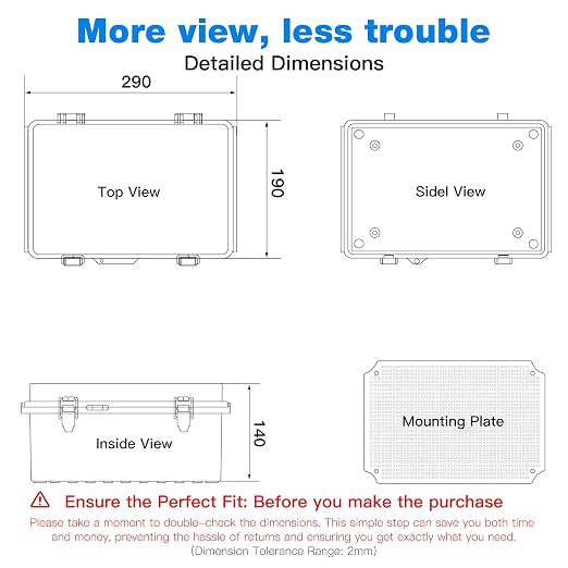 Junction Box Outdoor Electrical Boxes IP67 Waterproof Plastic Enclosure | - Image 3