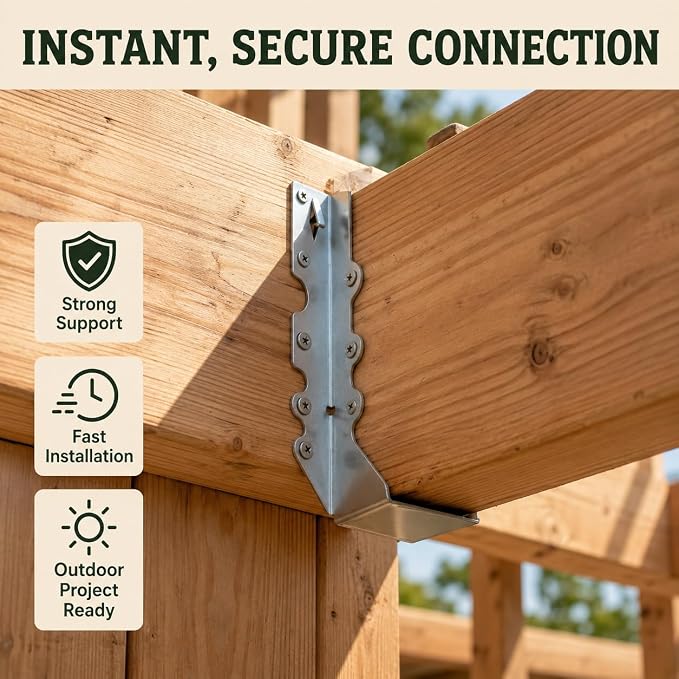 2‘' X 10'' Joist Hanger 18 Gauge Double Shear Face Mount Joist Hangers - Image 5