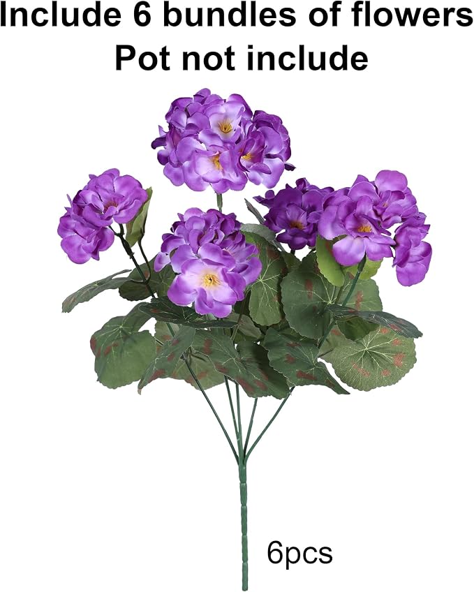 Artificial Geranium Fake Flowers - Image 5