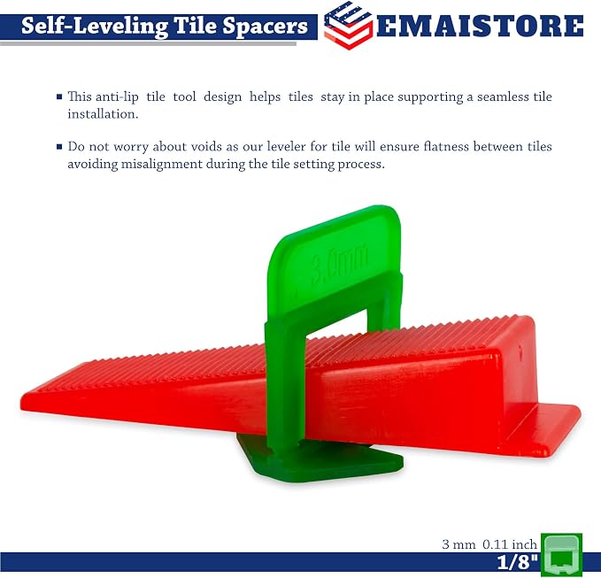 Tile Leveling System – 300 Tile Spacers & 300 Reusable Wedges – Perfect - Image 4