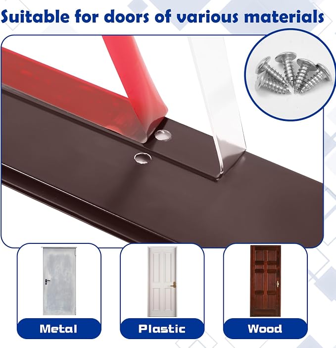 Gisafai 2 Pcs 36 Inches Door Mouse Stopper, Metal Sweep, Weather Seal - Image 3