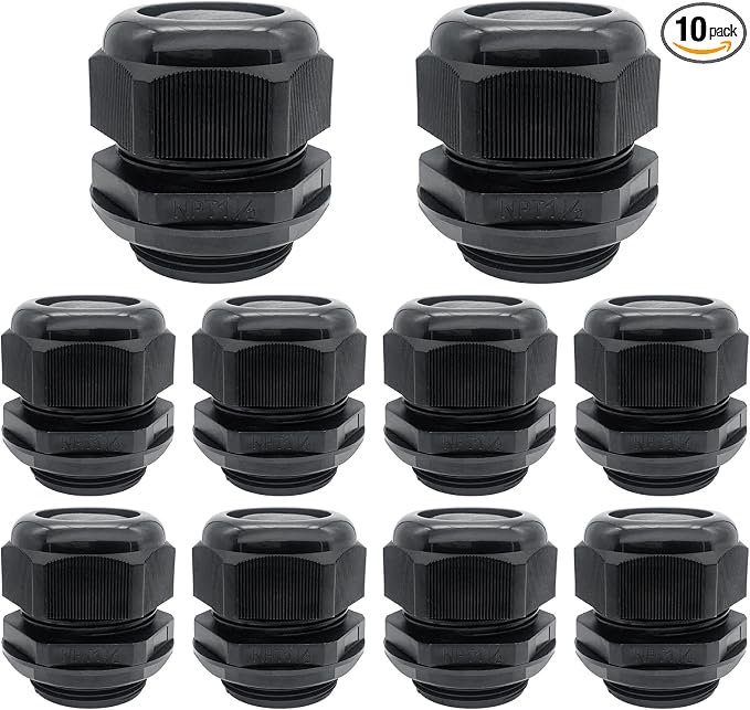10PCS Cable Glands-PENGLIN 1-1/2" NPT Nylon Cable Connector | IP68 Waterproof by PENGLIN