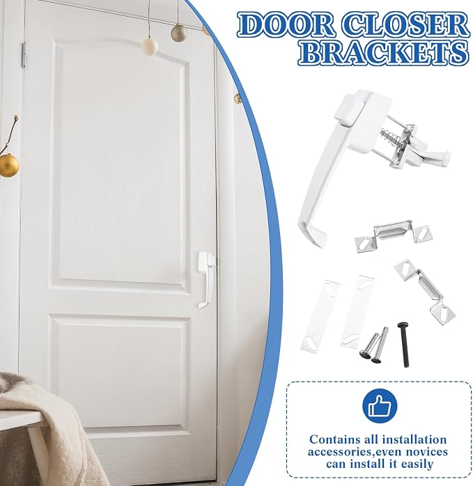 Gisafai 2 Sets Storm Door Closer Door Closure Heavy Duty Screen Doors Closer - Image 4