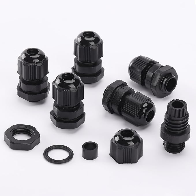 Bates- Cable Gland, 20 Pack, Nylon Strain Relief Cord Connector, Cord Grip - Image 7