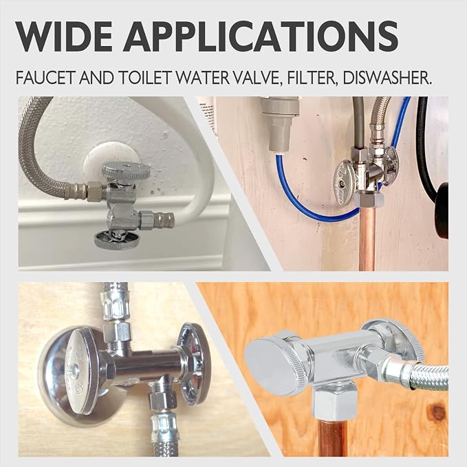 TTFLEX Dual Shut Off Valve 1/2" NOM x 3/8" COMP x 3/8" COMP, Quarter Turn | - Image 7