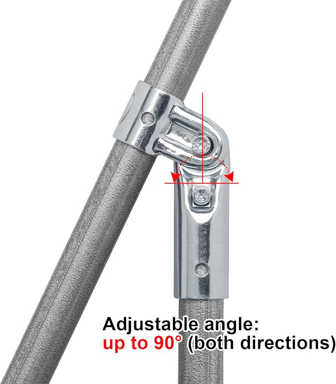 4 Sets Adjustable Angle Pipe Clamp Connectors, Fits 1" EMT Conduit | 2-Way - Image 3