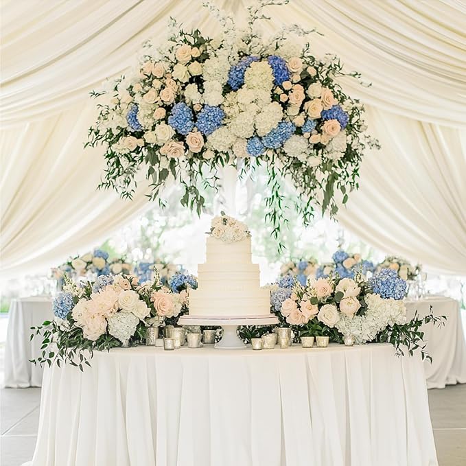 Auihiay 204Pcs Hydrangea Artificial Flowers Bulk, Silk Hydrangeas Flowers | - Image 6