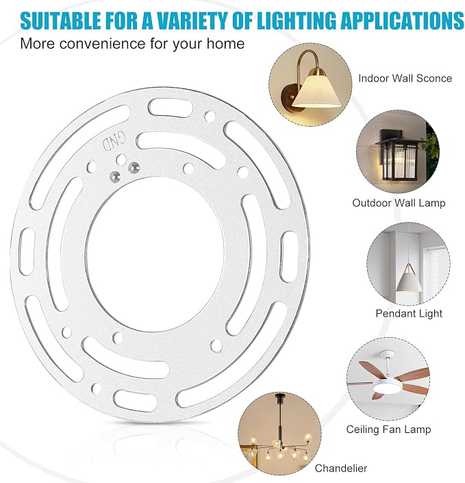 4 Pack Universal Light Fixture Mounting Bracket, 4 Inch Diameter | Ceiling - Image 4