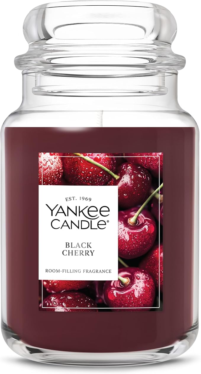 Yankee Candle Black Cherry Scented Candle, 22oz Large Jar by Unknown