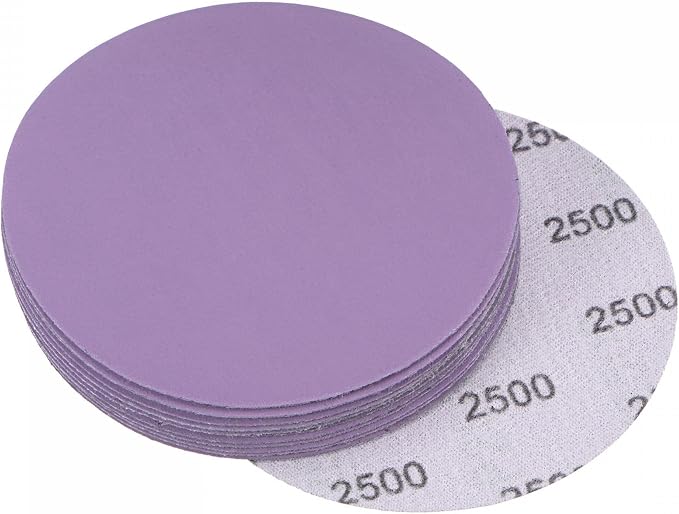 uxcell 15Pcs 4-Inch Purple Sanding Discs 2500 Grits Hook and Loop Professional by uxcell