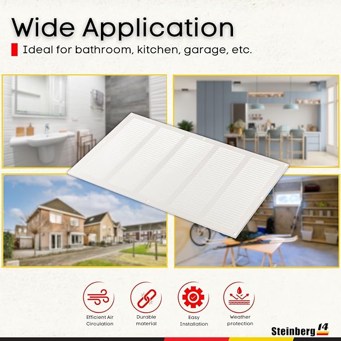 Steinberg14 White Vent Cover 18x10 - Image 4