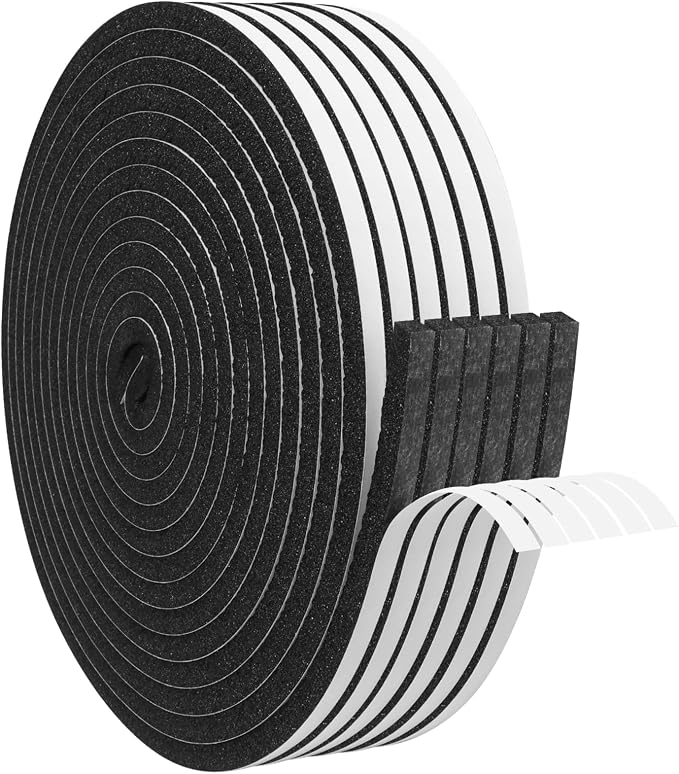 DGSL Foam Weather Stripping, 1/4" x1/4", 197Ft Door Window Seal Tape | Self by DGSL