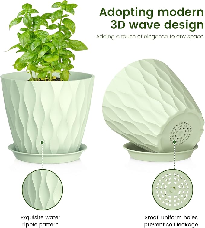 Meowell 7/6.5/6/5.5/5/4.5/4 inch Plant Pots - Image 3