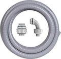 3/4 Inch 10 FT Liquid-Tight Conduit and Connector Kit | Non Metallic Flexible by ProfessionalBrand