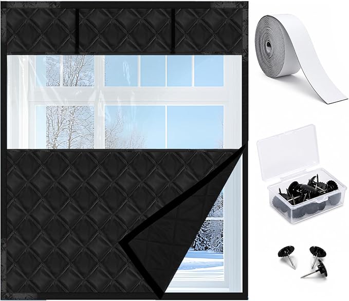 Beeveer Visible Thermal Window Attic Insulation Kit, Oxford Cotton | Reusable by Beeveer