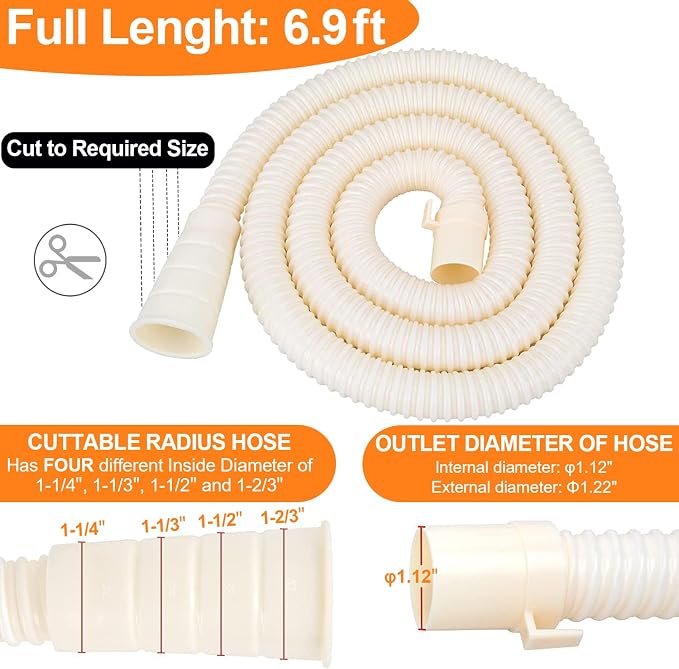 MyLifeUNIT Washing Machine Drain Hose Extension Kit, Universal Washer Drain - Image 2