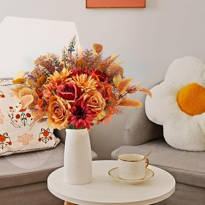 2 Pcs Artificial Fall Flowers Bouquet - Image 2