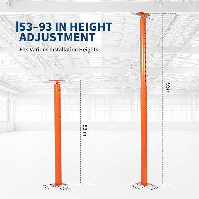 2 Pack Jack Post, House Floor Jack 53"-93", 18000 LBS Basement Jacks | Heavy - Image 7