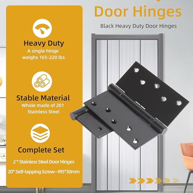 5 in * 5 in Hinges Heavy Duty Door Hinges up to 220 lbs - Image 5