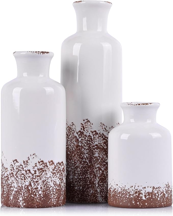 Gray Ceramic Vase Set by QIANLING