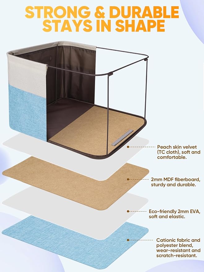 BALEINE 3 Pack Fabric Closet Storage Bins - Image 3