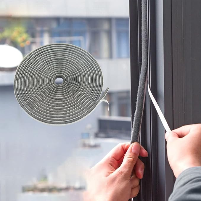 39.4FT Weather Stripping for Doors and Windows, Self-Adhesive Soundproofing by Bruiefpap