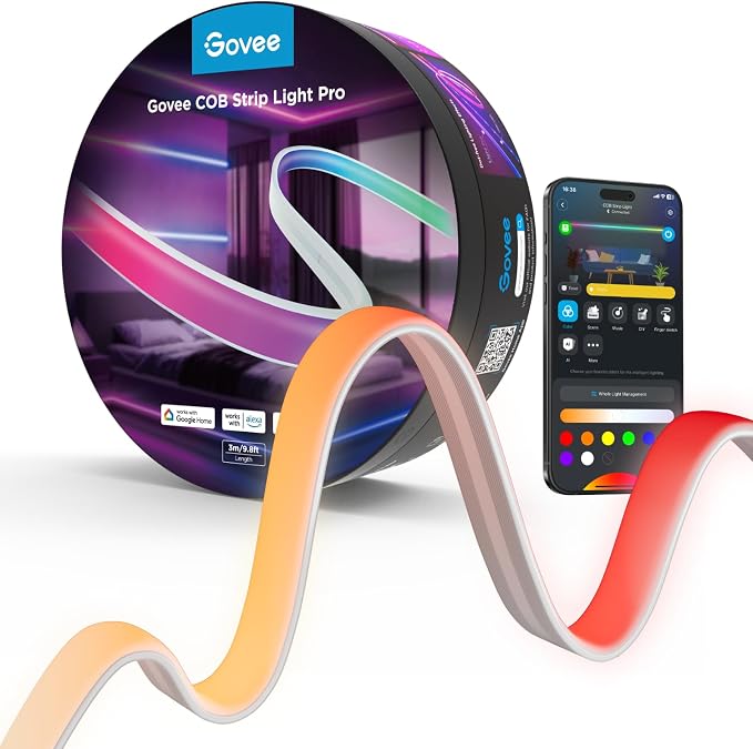 Govee 9.8ft COB LED Strip Light Pro, RGBICW Light by Unknown