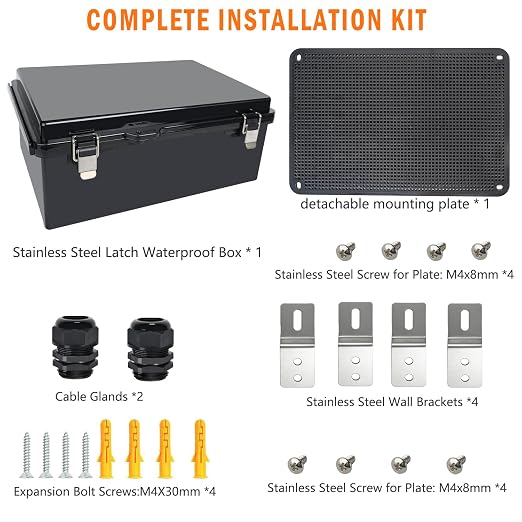 Electrical Junction Box, IP67 Waterproof Outdoor Box ABS Plastic Enclosure - Image 6
