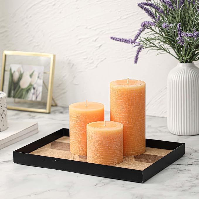 3x3 Inch Yellow Pillar Candles - Image 2