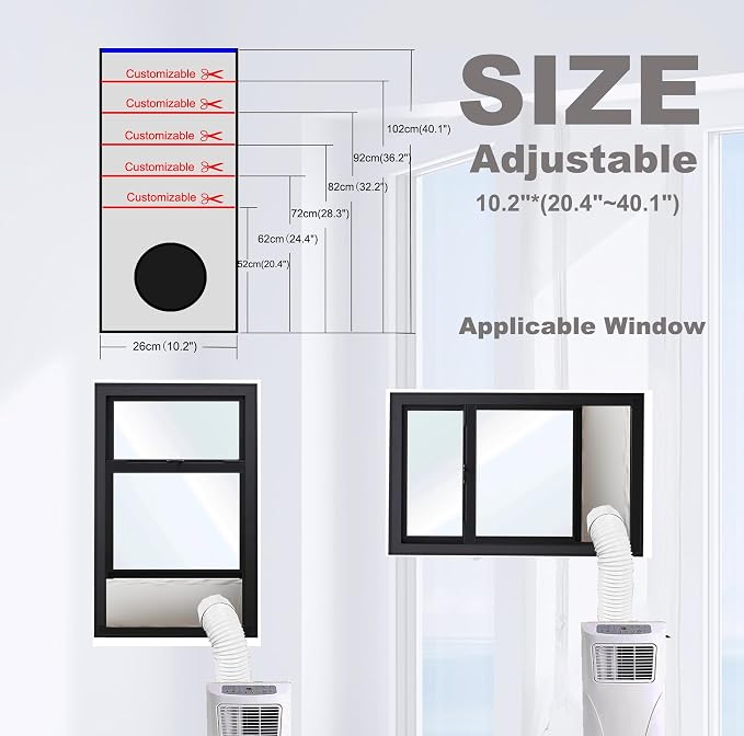 Window Seal Kit Silver for Portable Air Conditioner - Image 6