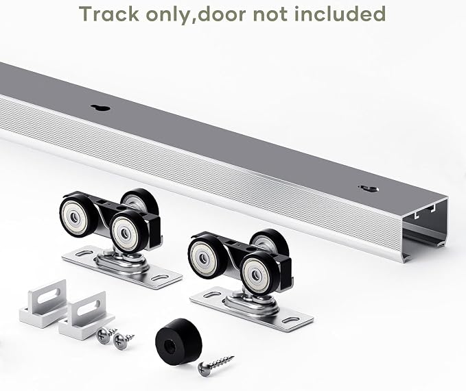 4.6FT/55in Sliding Pocket Door Hardware Kit, Commercial Grade, Aluminum Box - Image 8