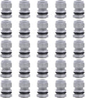 AnRui 25Pcs Waterproof NPT Cable Glands 1/2” Grey Nylon Adjustable Cable Gland by AnRui