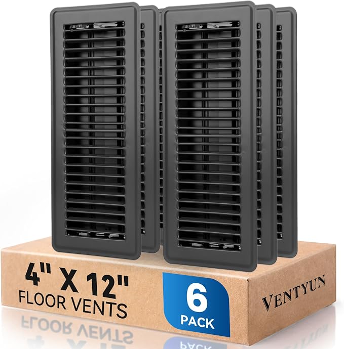 4" x 12" Floor Register Vent Covers 6-Pack by VENTYUN
