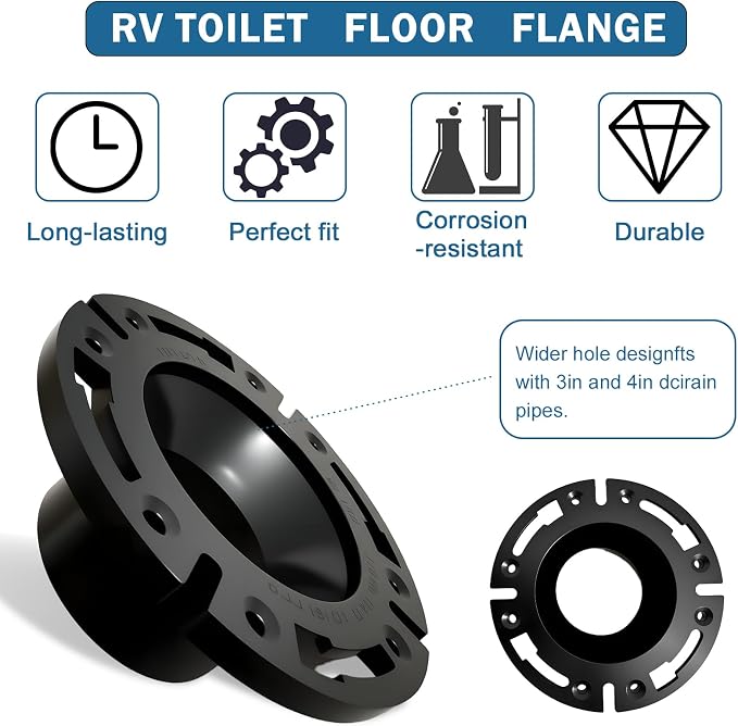 3" RV Toilet Flange & Seal Kit for Dometic 300 310 320 - Image 2