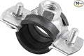 uxcell Adjustable Pipe Bracket Clamp, 3/4" Wall Ceiling Mount Iron Pipe Strap by uxcell