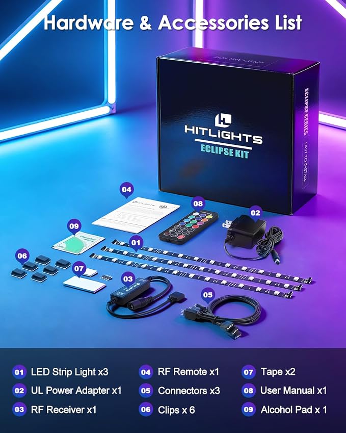 HitLights LED Strip Lights 3 Pre-Cut 12Inch/36Inch LED Light Strip Flexible - Image 5