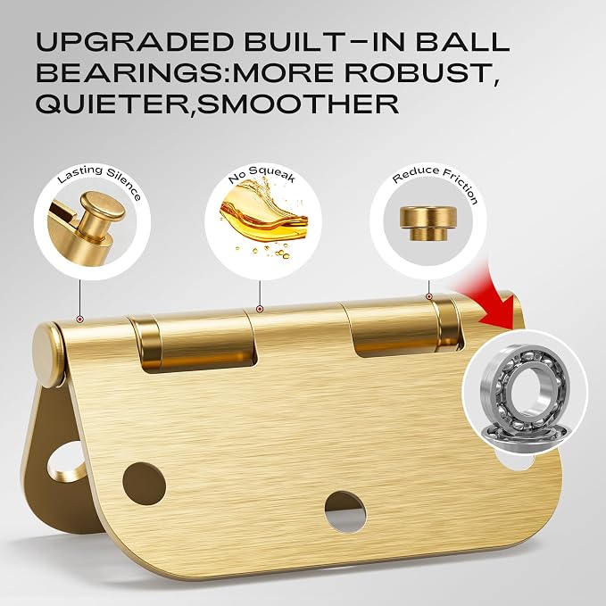 30 Pack Satin Brass Door Hinges 3.5 Inch - Image 3
