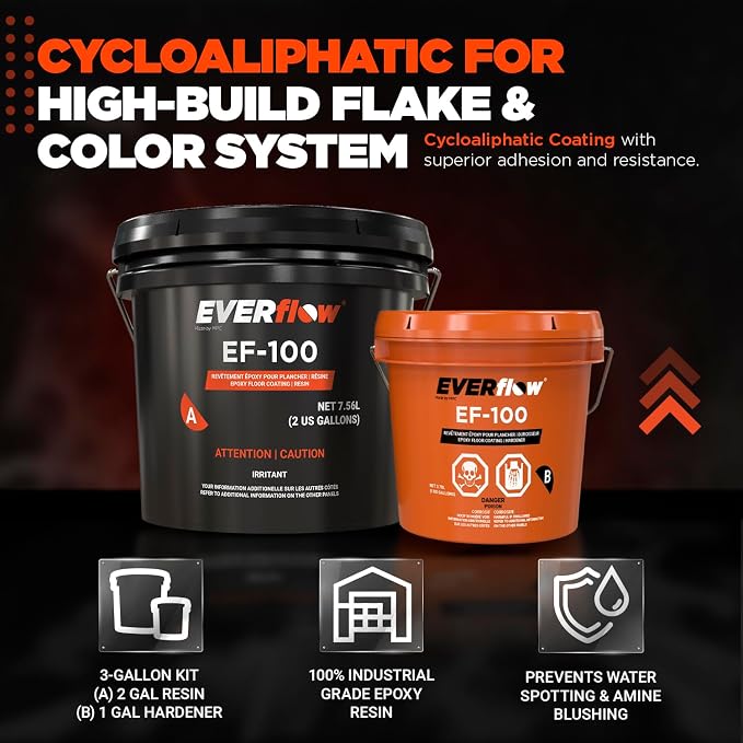 Everflow MPC Clear Epoxy Resin Floor Coating Kit, 3 Gallon | Garage floor epoxy - Image 3