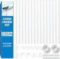 Yecaye 235in Wall Cord Hider for 2-3 Cords, W0.94in H0.47in, On-Wall Cord Cover by Yecaye