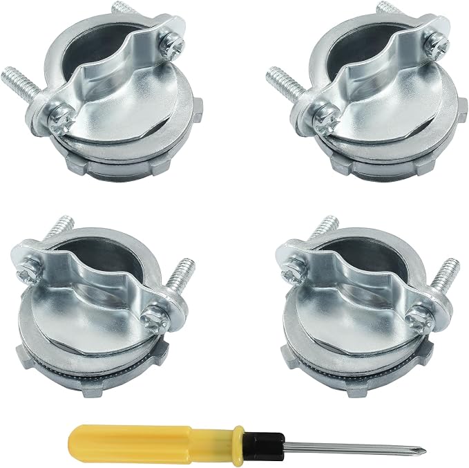 4 Pcs 1 Inch Clamp Type Cable Connectors, by Kyuionty