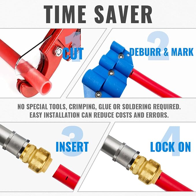 1/2 Inch Male Adapter, 1/2" MNPT Adapter, Push-to-Connect, Push Fit Plumbing - Image 5