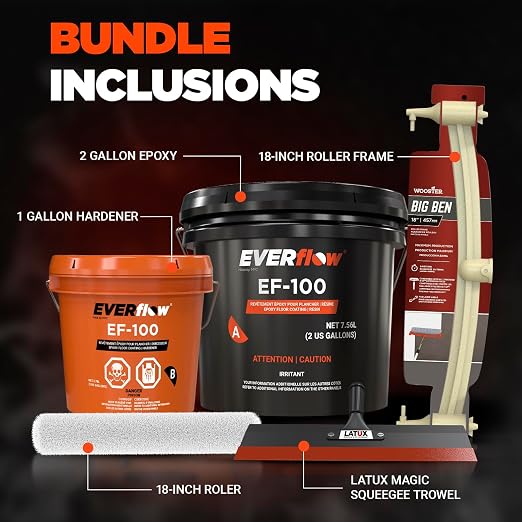 Everflow MPC Epoxy Kit, Frame & Squeegee, 3 Gal | Garage floor epoxy kit - Image 4