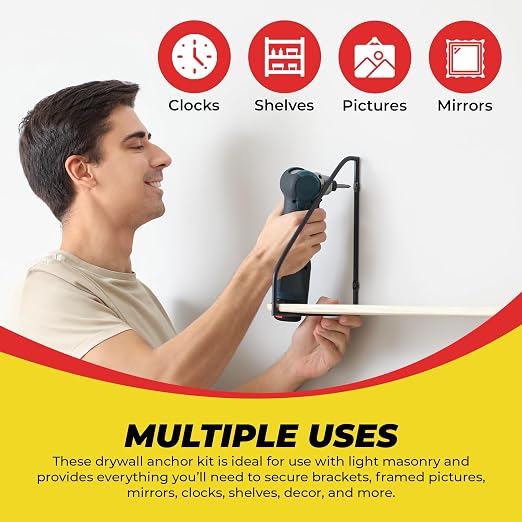 Qualihome Drywall Anchors and Screws Kit – 25 Anchors & 25 Screws - Image 5