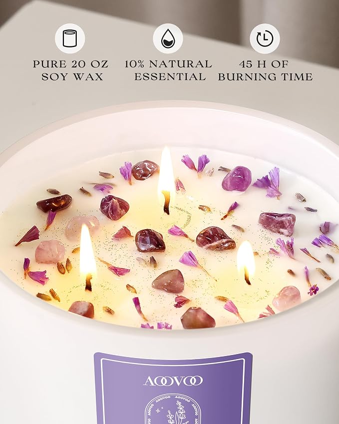 AOOVOO Lavender Scented Candles - Image 3