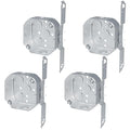 4” Welded Octagon Steel Electrical Box| 1-1/2" Deep Box 1/2” Knockouts by OhLectric