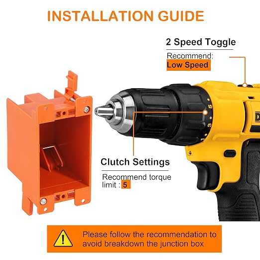 CLOUDY BAY Single Gang Electrical Outlet Box, 14 Cubic Inch Junction Box - Image 3