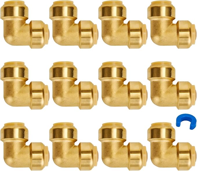 3/4 Inch 90-Degree Elbow, Push-to-Connect Pipe Fittings, Push-Fit Fittings by SUNGATOR