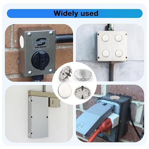 20PCS Seal Electrical Box Knockout in 2 Sizes, Removable Round Steel Instant - Image 5