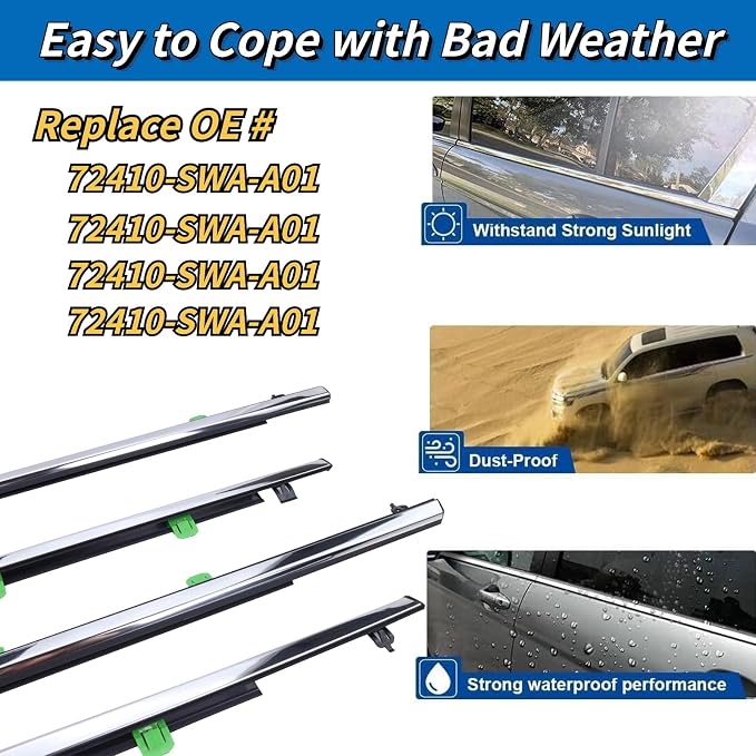 Weatherstrip Window Moulding Trim Seal Belt - Image 3